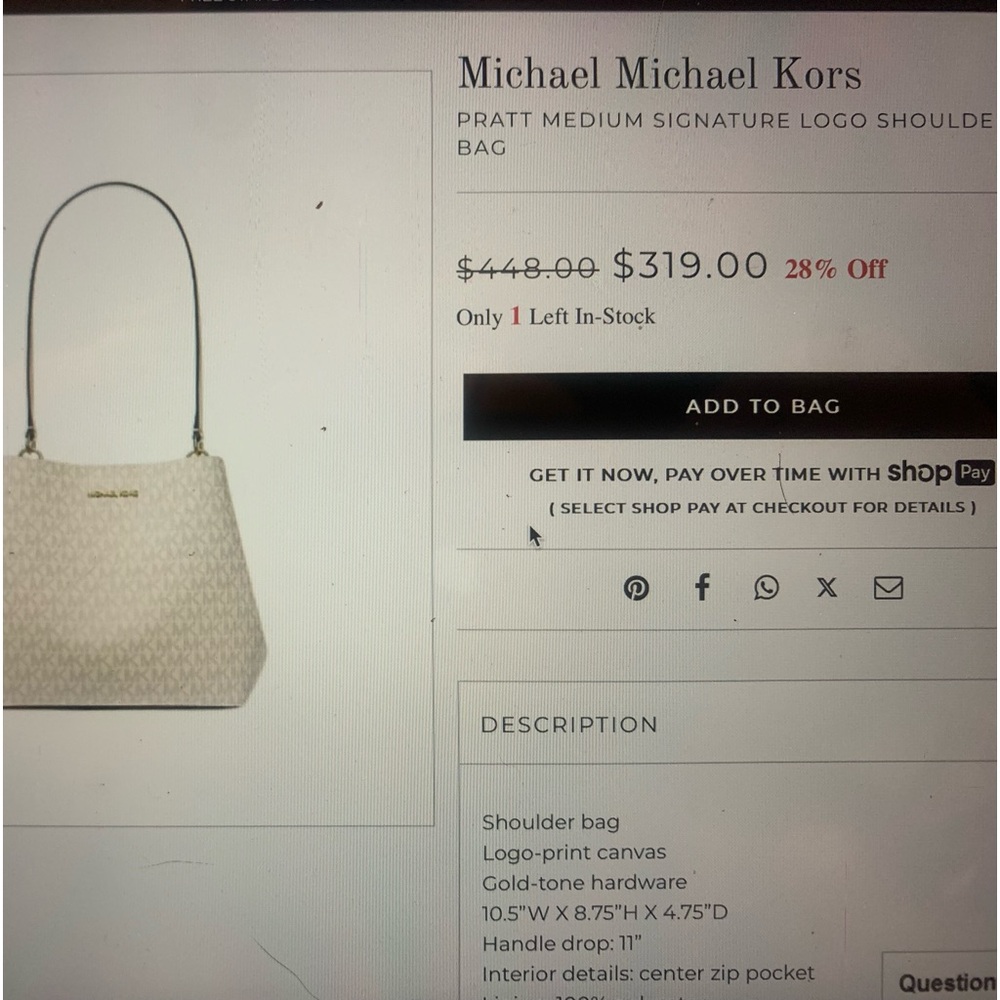 Never used MICHEAL KORS!!🤍